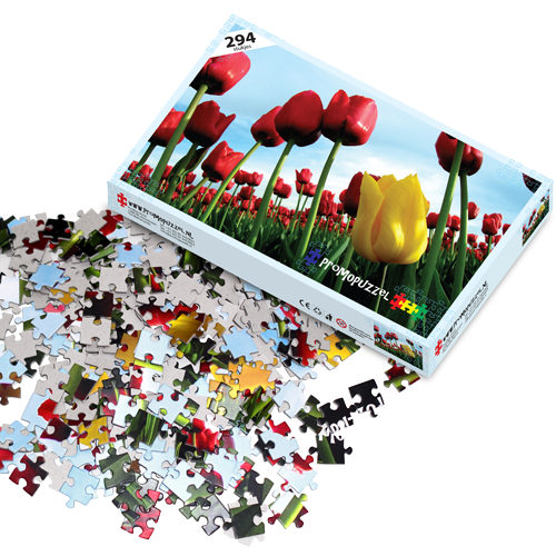 Ook legpuzzels in kleine oplage in doos kunnen worden bedrukt met uw eigen afbeeldingen.